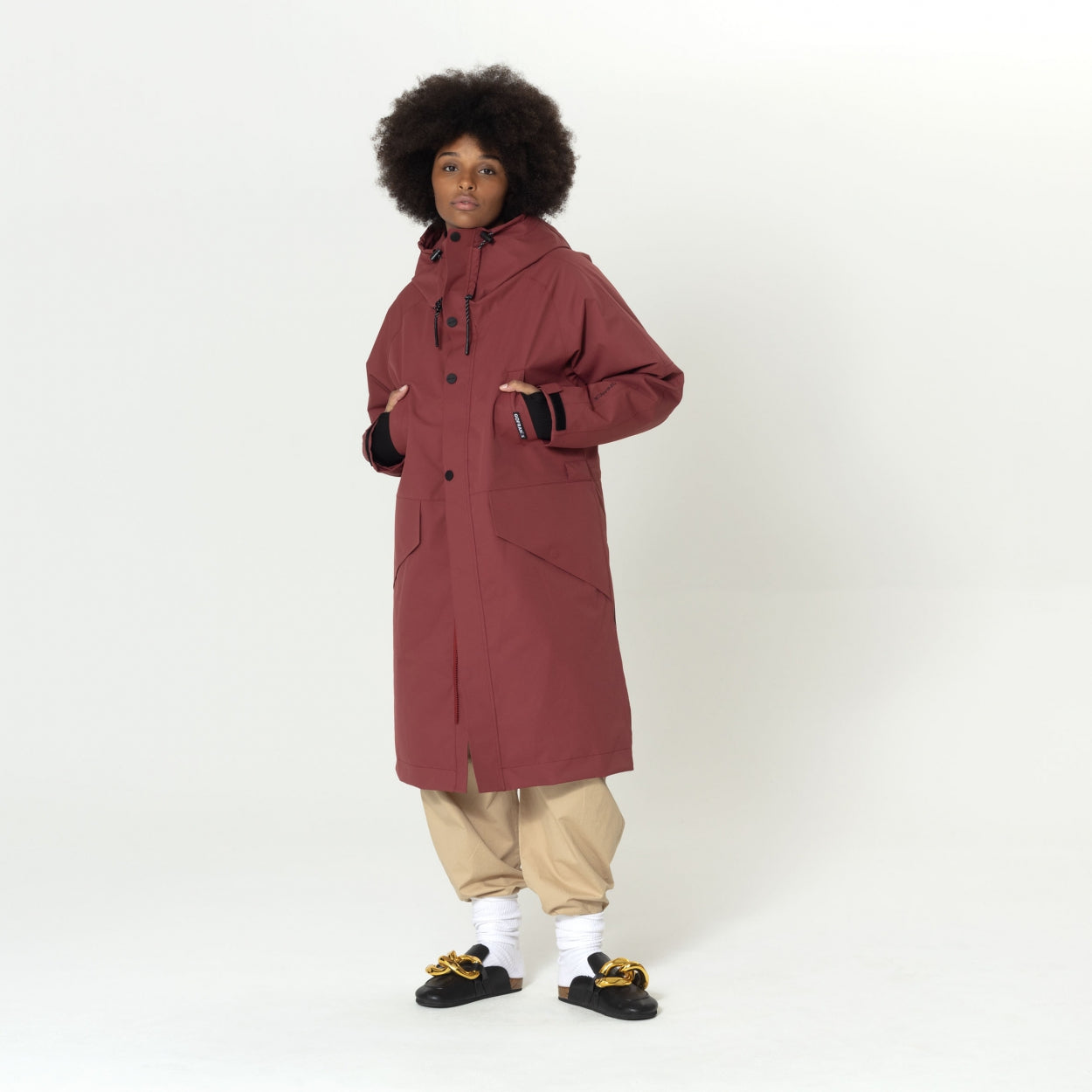 Burgundy clearance parka coat