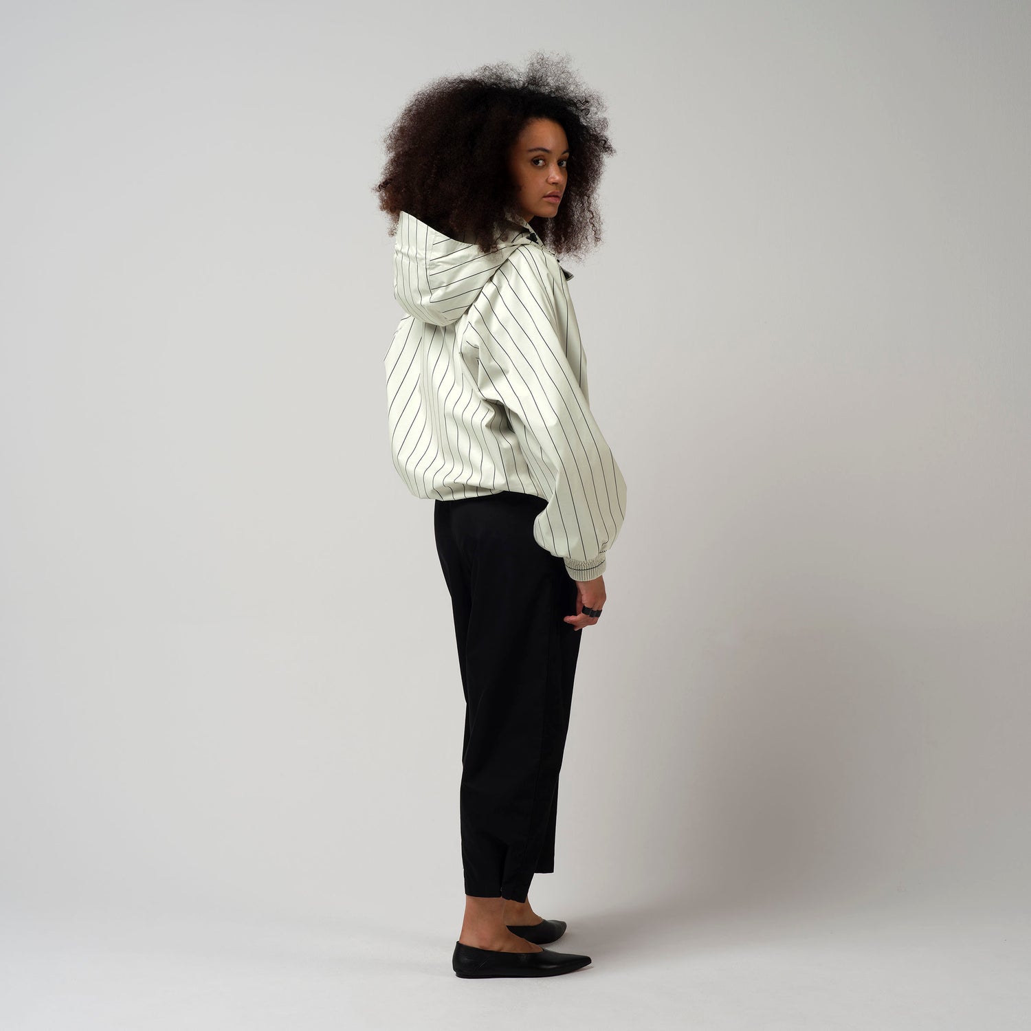 HAZE | pinstripes bone white